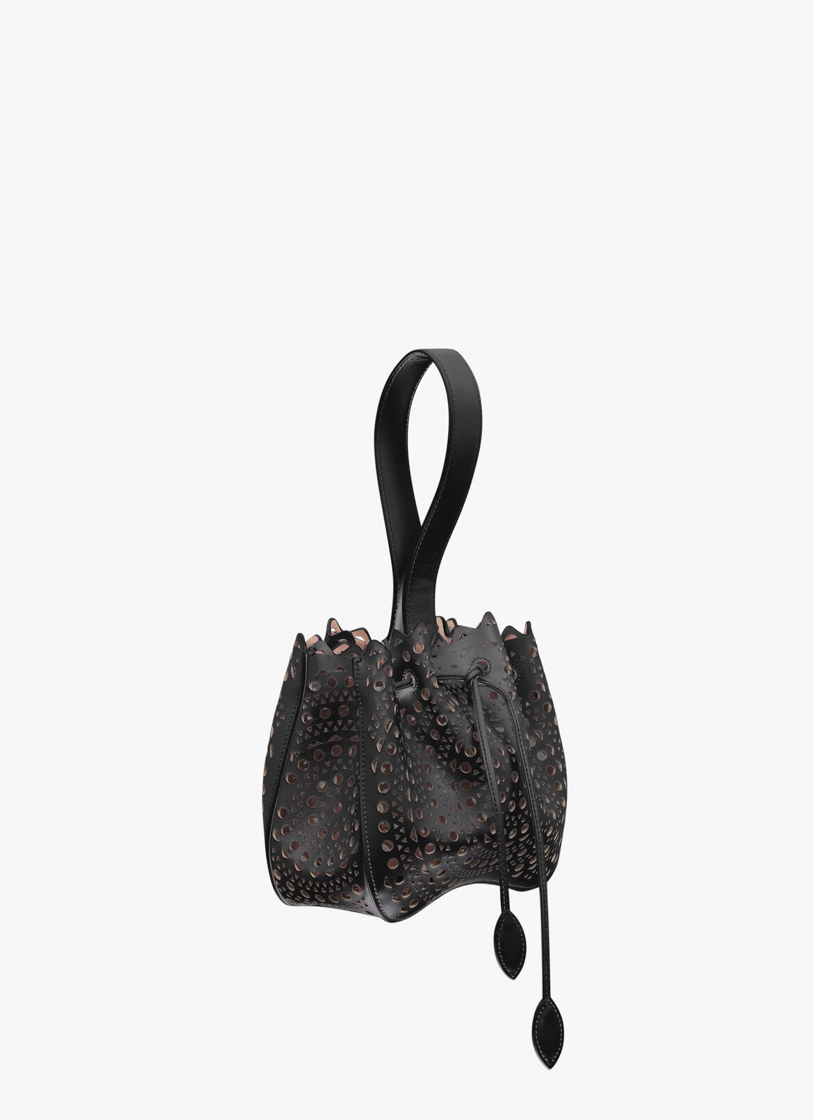 BOLSO ROSE MARIE DE PIEL DE BECERRO CON MOTIVO VIENNE ALAÏA NEGRO BOLSO ROSE MARIE DE PIEL DE BECERRO CON MOTIVO VIENNE